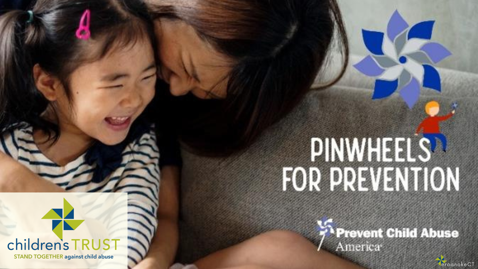 pinwheels for prevention, prevent child abuse america children's trust @roanokeCT